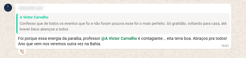 Depoimento real de participante sobre o Congresso