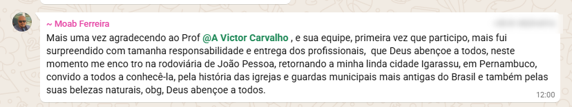 Depoimento real de participante sobre o Congresso