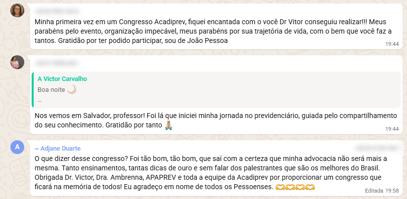 Depoimento real de participante sobre o Congresso