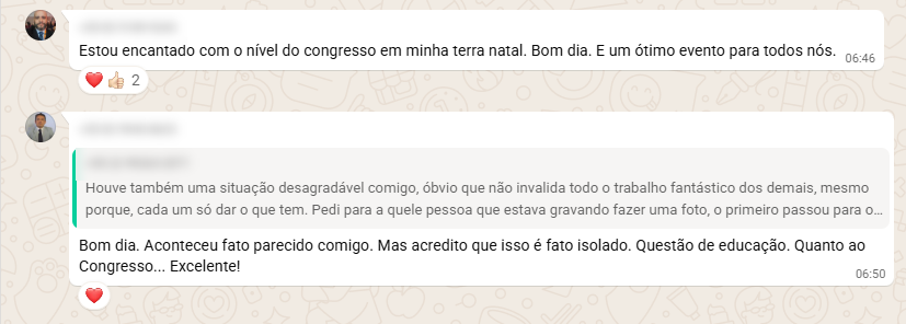 Depoimento real de participante sobre o Congresso