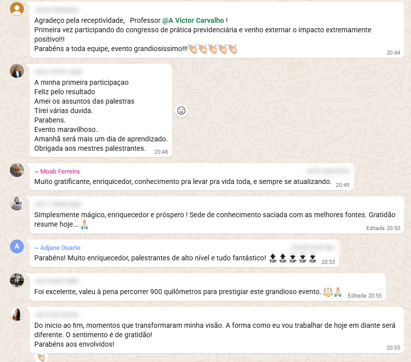 Depoimento real de participante sobre o Congresso